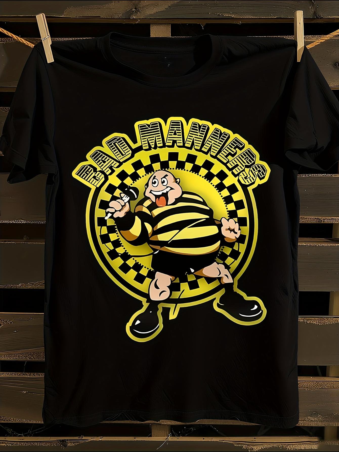 Funny Bad Manners Graphic T-shirt S