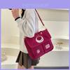 Adorable Plush Animal Pattern Handbag For Girls Spacious Commuting And School Use