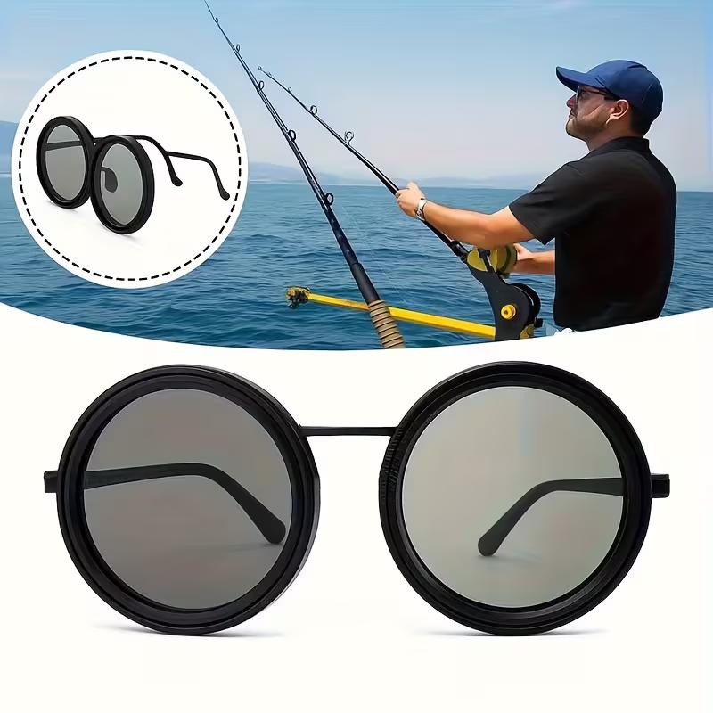 Męskie i Damskie Retro Punkowe Outdoorowe ND9 Regulowane Spolaryzowane Okrągłe Okulary Przeciwsłoneczne Gogle Wędkarskie Outdoorowy Przeciwsłoneczny Filtr UV400