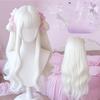 Girl's Long Wavy Wig - Lolita Style, Big Waves, Pure White Wig - Cosplay Wig for Anime