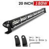 Led Light Bar 180w 6000k Ip67 Waterproof Spotlight Single Row Work Lamp For Off-road Vehicles Suv Trucks