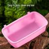 Non-Spill Rectangular Food Bowl for Small Pets: Secure Hanging for Hamsters, Chinchillas, and More