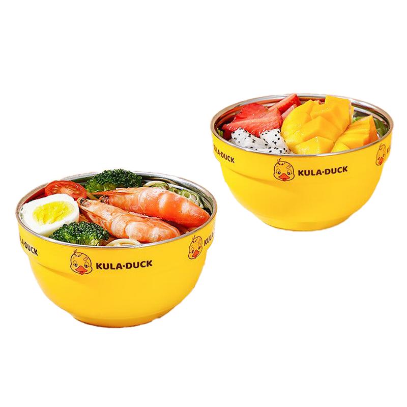 Cute Yellow Duck Stainless Steel Detachable Bowl Set
