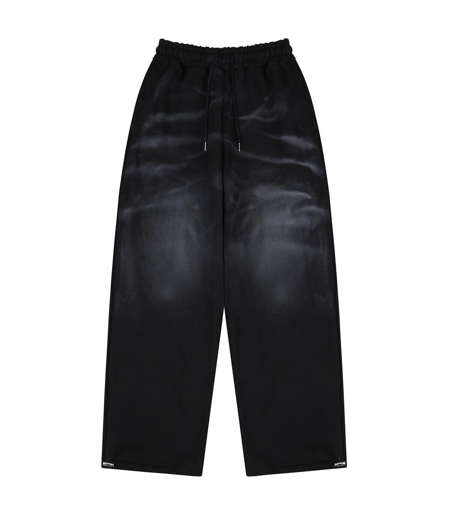 Beulluing Blueing Pigment Glow Wide Sweatpants[Black]