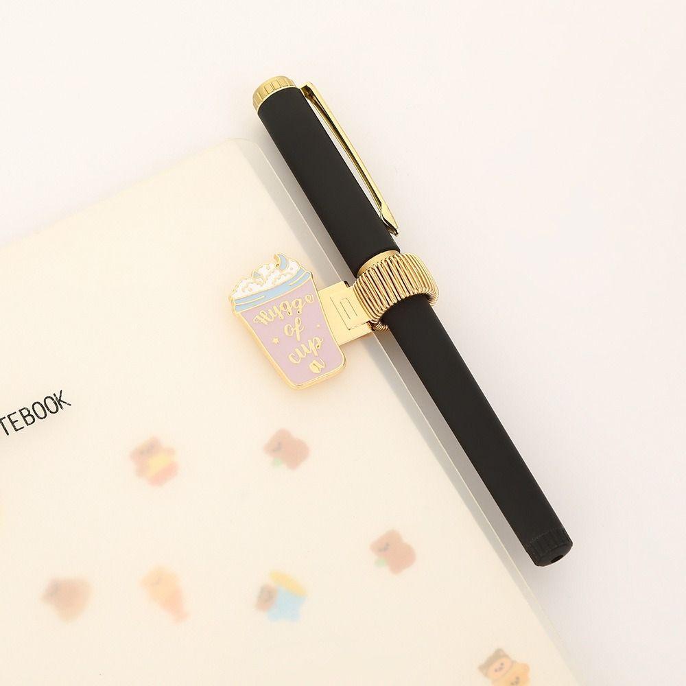 Retro Pen Clip Cartoon Journal Clip Portable Paper Fix Clips School