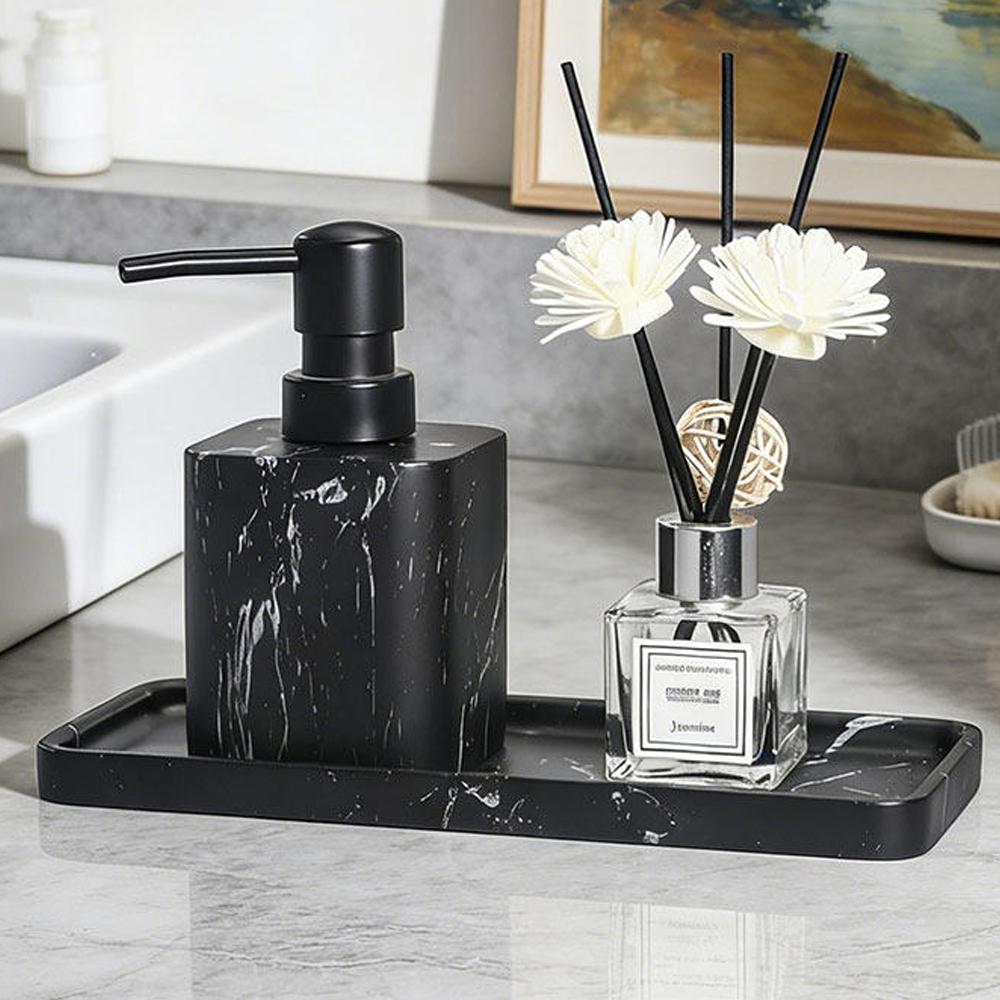 Nordic Style Marble Hand Sanitizer Bottle Bathroom Press Emulsion Dispenser Bathroom Emulsion Sub-bottle Bathroom Decoration