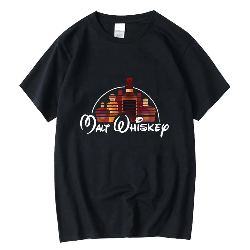 

Summer Men s T-shirt 100% Cotton Funny Malt Whiskey Print Summer Loose O-neck Cool T Shirt for Men Short Sleeve T-shirt Male Tee M