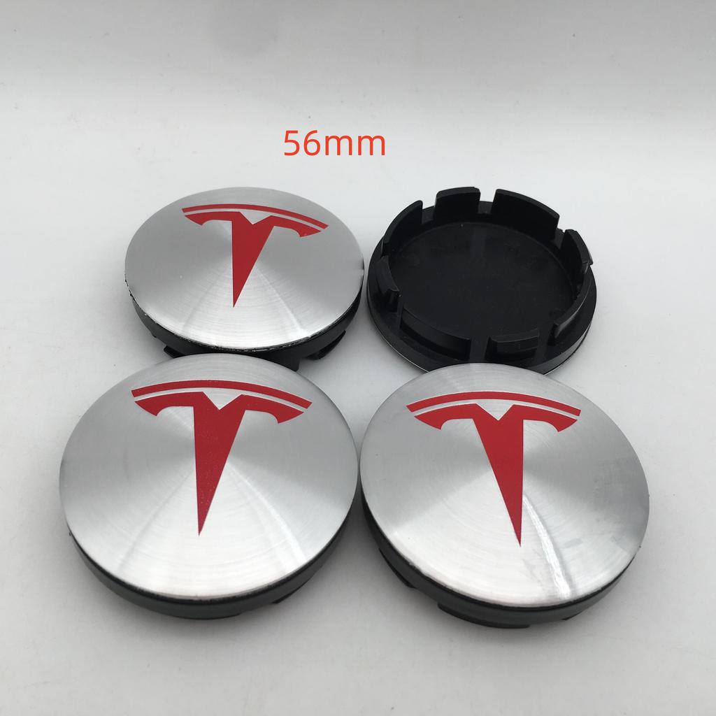 AAAIK1 20pcs 56mm 60mm 68mm For Tesla Model 3 Model Y Model S X Car emblem Wheel hub Center Cap Badge covers Decals Styling accessories
