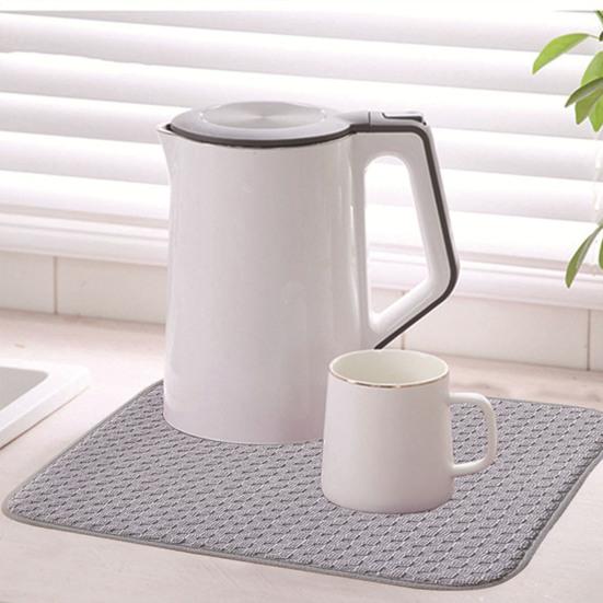 Tappetino per Asciugare i Piatti Forte Assorbimento d'Acqua Asciugatura Rapida Foro per Appendere Microfibra Piano di Lavoro Lavello Tappetino Drenante Articoli per la Cucina