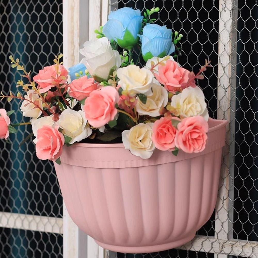 Colorful Flower Pot Semi-circular Succulent Hanging Gift Plant Holder Home Garden