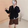 Solid-color Hooded Zipper Sweater Jacket, A New Laid-back Style Knitted Cardigan for Women In Autumn and Winter