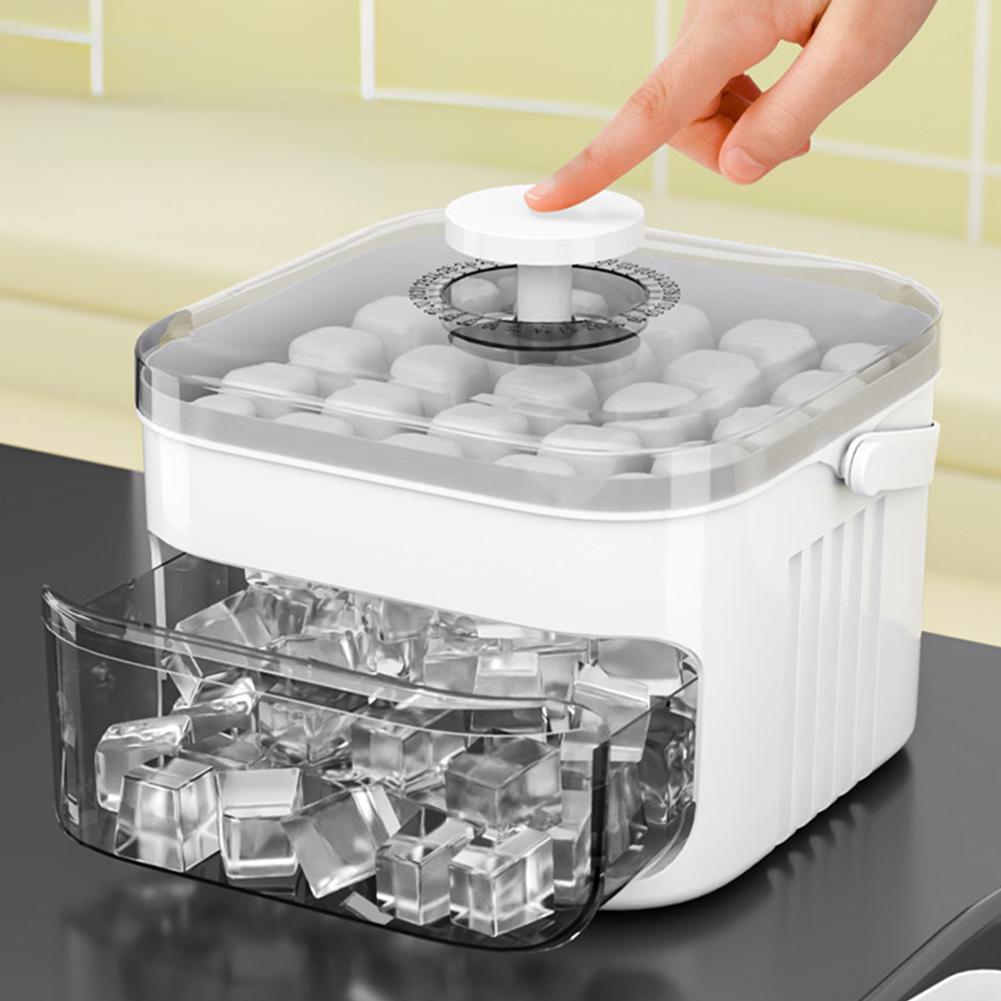1Pc 50-Cube Ice Maker Extra Large, Double-Layer Tray with Lid, Food-Safe Material, Easy Ice Release, Ideal for Parties Drinks