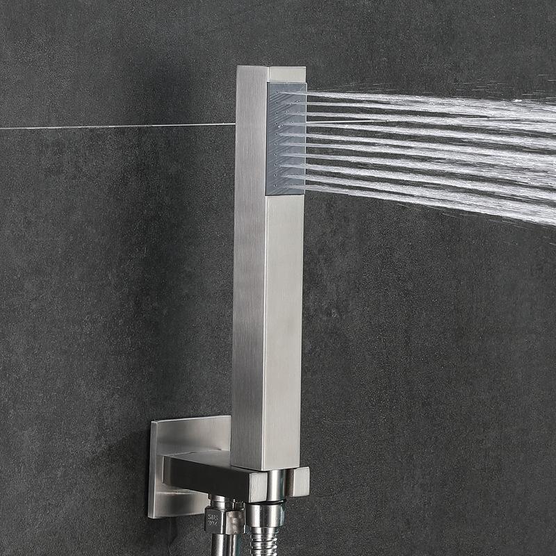 304 SUS Rainfall Shower Suit Wall Mounted Ceiling Arm Mixer Water System Brushed Gold/Black Rainfall Bath Shower Faucets