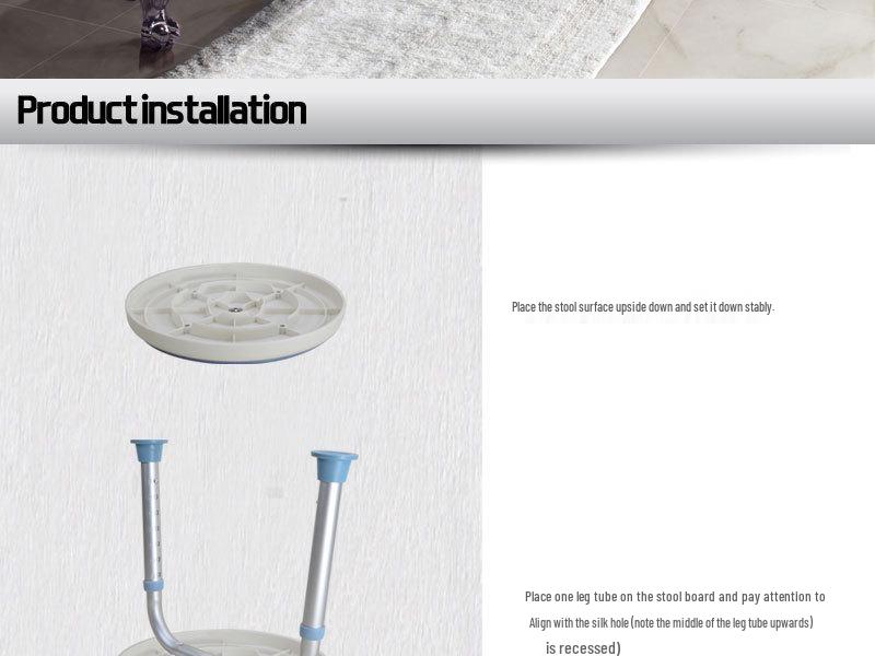 Non-slip Rotating Shower Stool for Elderly, Pregnant Women & Children