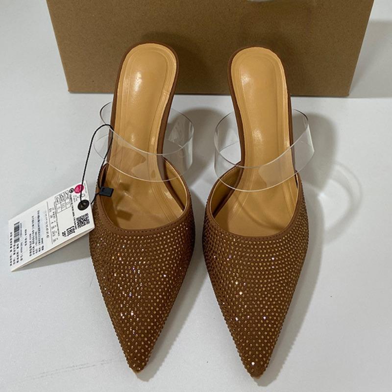 Туфли-мюли на высоком каблуке — фото 3