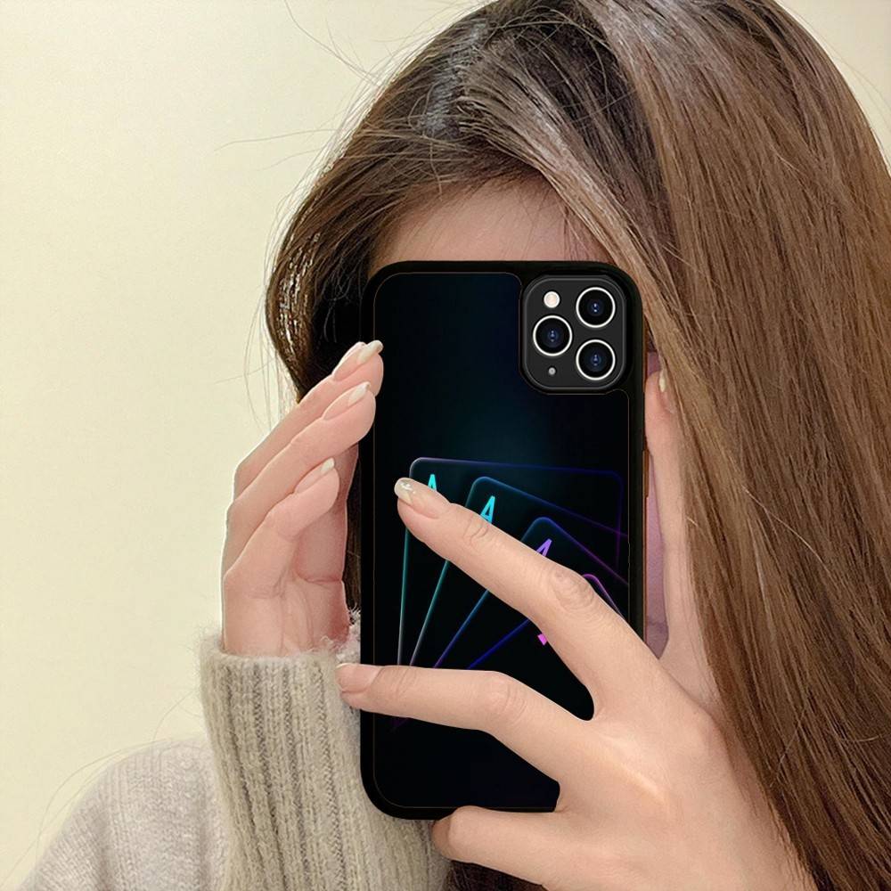 Poker Pattern Game Phone Case For IPhone 16 Pro Max 15 14 Plus 14 13 12 11 17 PC+TPU Cases Back Cover