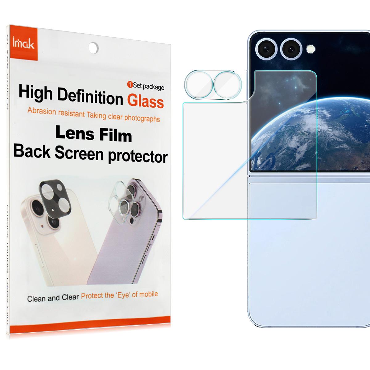 

Для Samsung Galaxy Z Flip7 5G Стекло IMAK Защитная пленка для линзы + Наклейка на задний экран Samsung Galaxy Z Flip7 5G