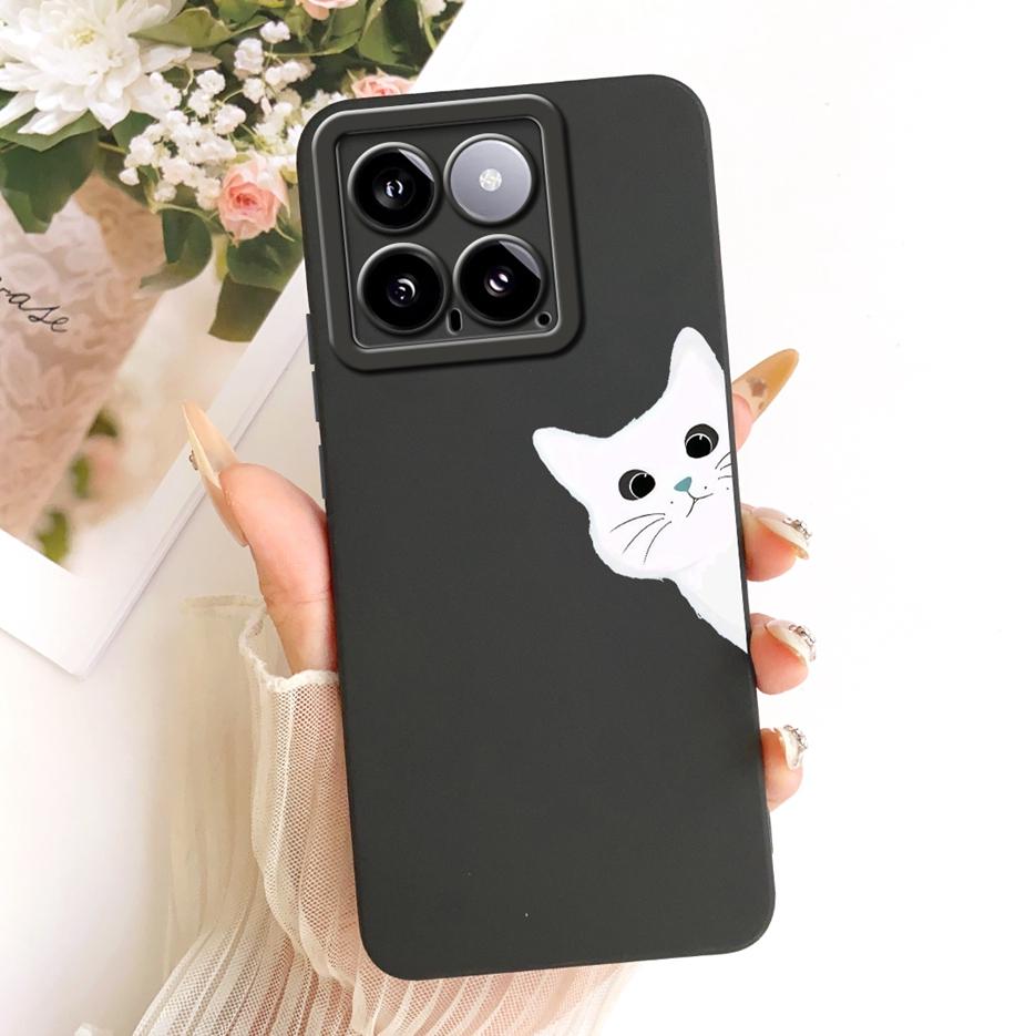 For Xiaomi Mi 14 Pro Case Cute Rabbit Cartoon Cover Shockproof Soft TPU Phone Case For Xiaomi 14 Pro Mi14 Pro 5G Back Cover Bags