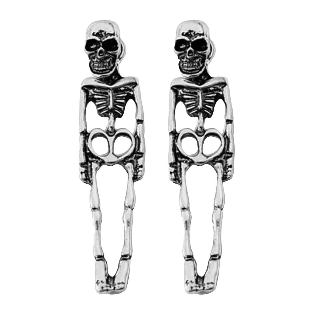 Earrings Cranium Skeleton Imitation Human Skeleton Detachable Earrings Specter Bride And Groom To Make Him Trendy Earrings