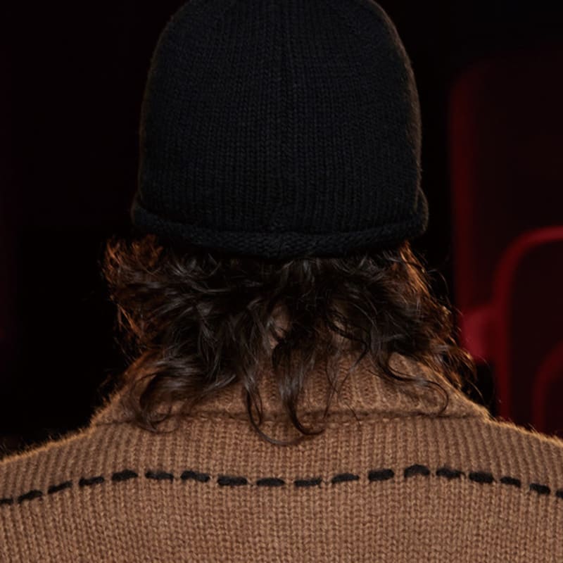 UNALLOYED SYMBOL WOOL BEANIE / BLACK