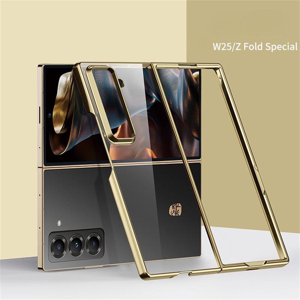 Plating Phone Case For Samsung Galaxy Z Fold 6 5 5G Special Edition SE W25 SM-F958N Hard PC Clear Camera Protect Back Cover