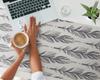 Decorative Desk Mat With Feather Graphics In Horizontal Layout 120X60 Cm