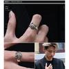 Adjustable Open Ring With Vintage Bulldog Charm Plated Unisex Retro Animal Jewelry