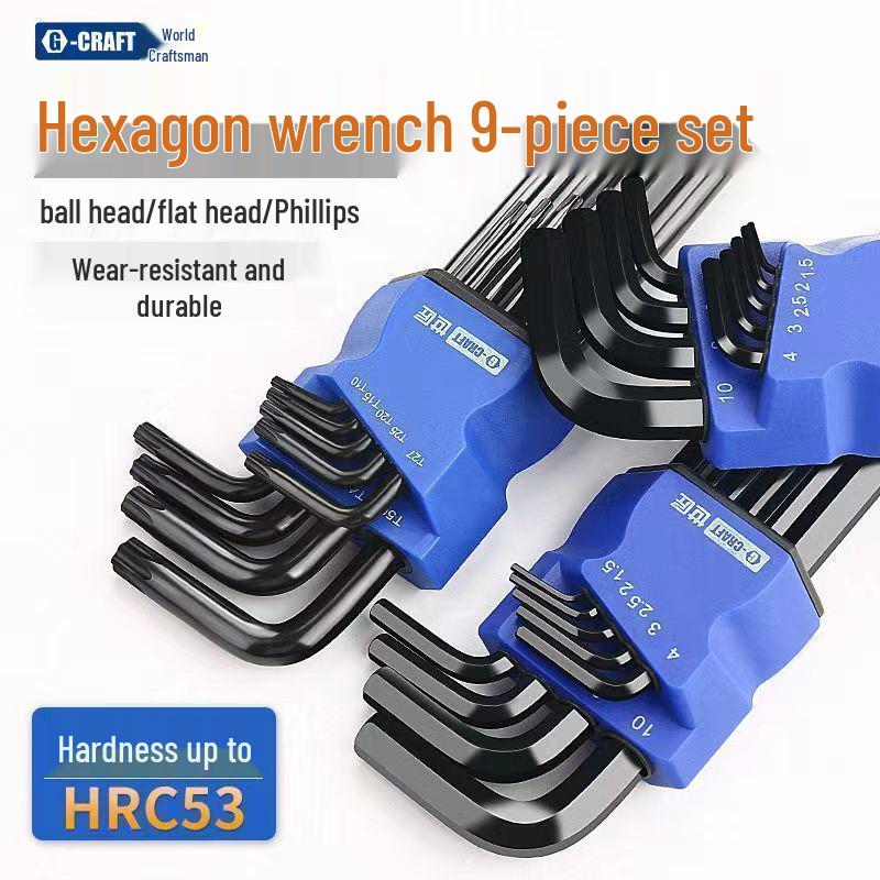 S2 Alloy Torx Hex Wrench Set - Six-Point Star Screwdrivers