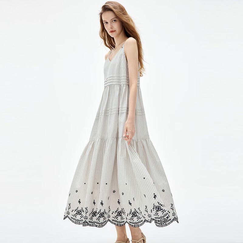 ELLE 2026 Summer Embroidered A-Line Maxi Dress
