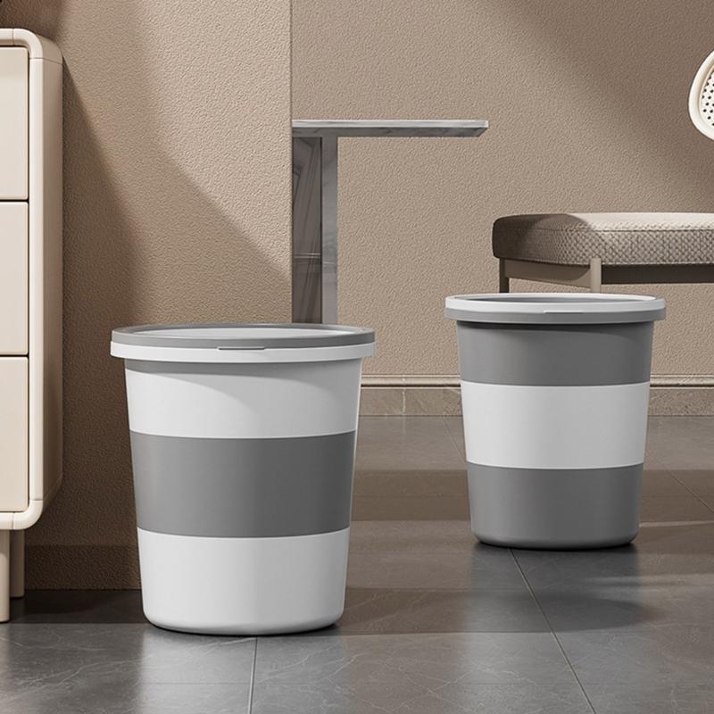 Bathroom Trash Can,Bathroom Garbage Can,Plastic Trash Bin Round Waste Basket for Bathroom,Bedroom,Office,Kitchen,Room