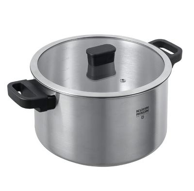 KUHN RIKON Cooking Pan LOCARNO 24 Cm 6.0 Liters with Glass Lid