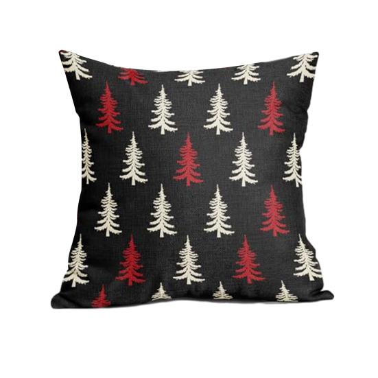 Yousheng 45x45CM Christmas Tree Throw Pillow Cover Xmas Tree Print Pillow Case Home Living Room Bedroom Sofa Bed Decorative Square Cushion Cover 45x45cm 763₽
