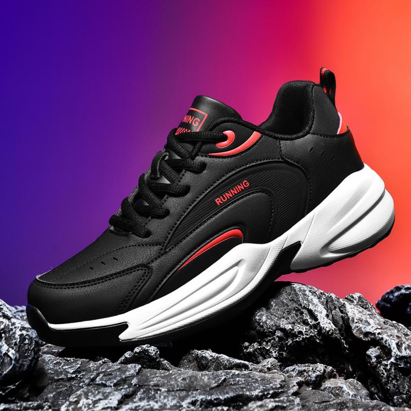 Herren Sport Laufschuhe, Outdoor Walking Weiche Freizeit Sportschuhe, Modische Designer Leder Sportschuhe, Tennis Herrenschuhe