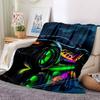 1pc Neon Flames Car Blanket Lightweight Flannel Blanket Throw Blanket For Sofa, Bed, Travel, Camping, Livingroom, Office, Couch