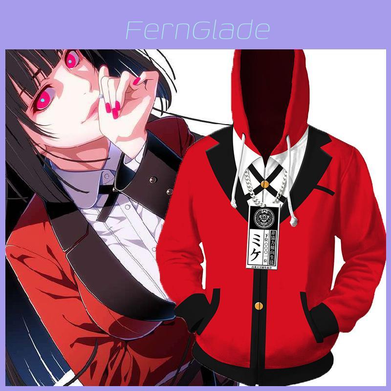 Luxuriös Weiches Und Stilvolles Kakegurui Jabami Yumeko 3D Gedruckter Kapuzenpullover
