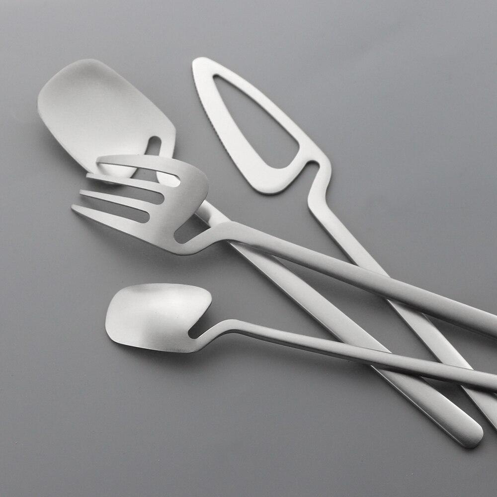 24Pcs Dinnerware Set 304 Stainless Steel Knife Fork Coffee Spoon Wedding Party Travel Home Luxury Silverware Cutlery Set With Silver Gift Box