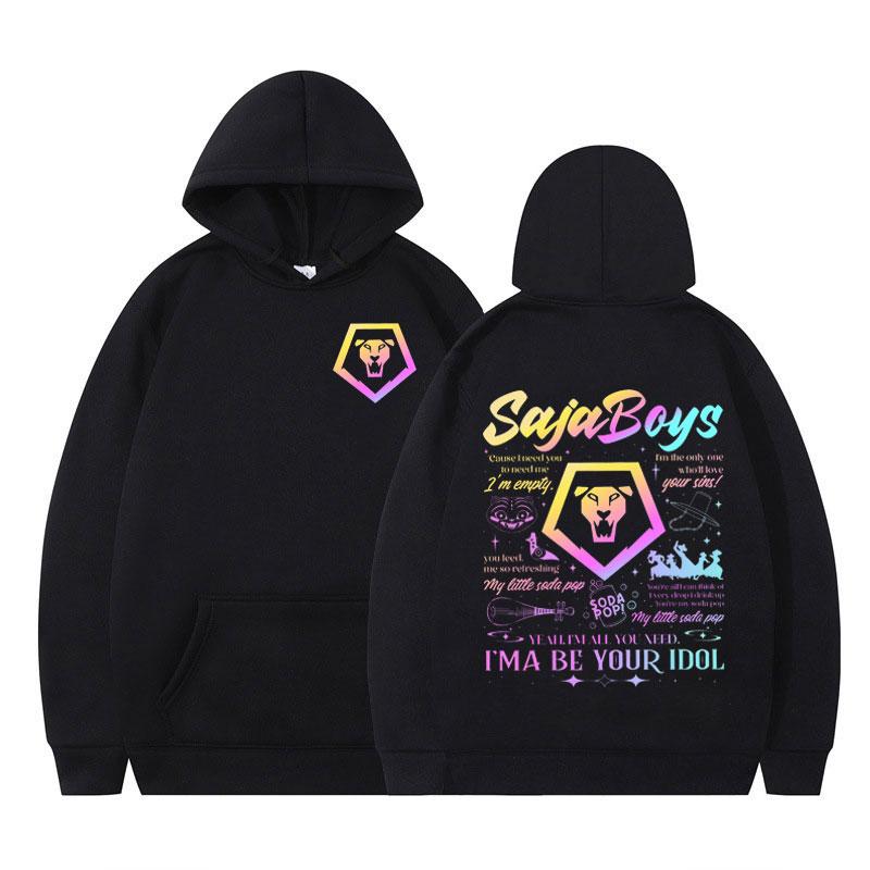 

Kpop Saja Boys Demon Hunters Retro Graphic Hoodie Men Women Fleece Top Long-sleeved Aesthetic Trend Casual Oversized Sweatshirt 3XL