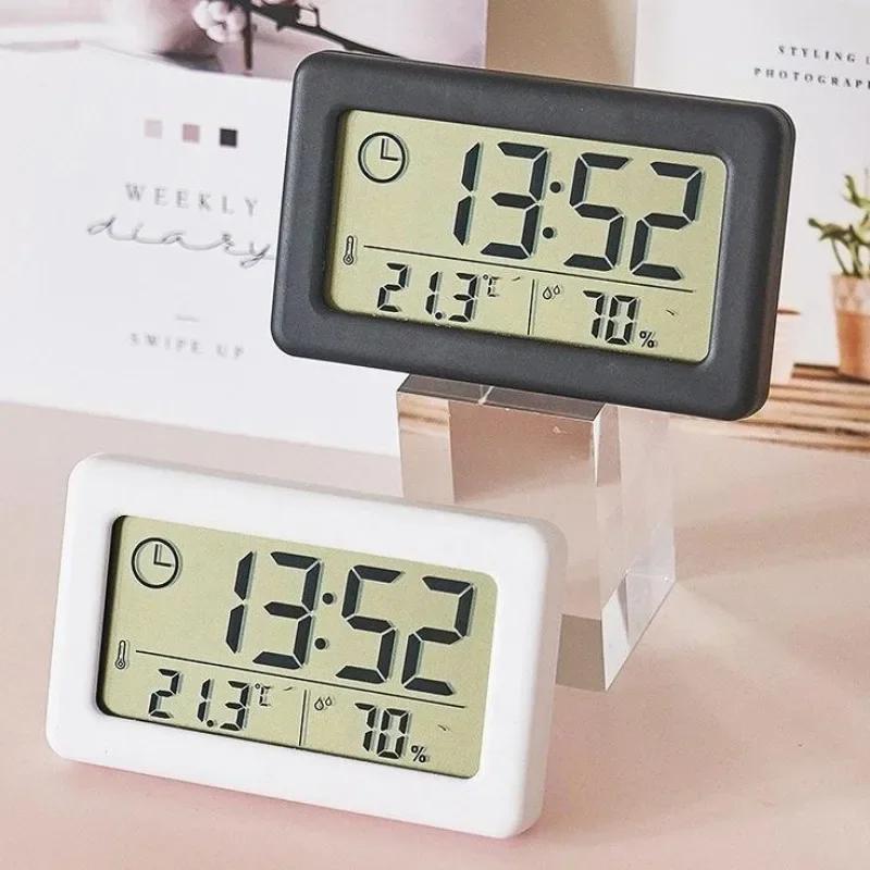 Large LCD Screen Electronic Clock Thermometer Hygrometer Ultra-thin Multifunction Temperature Humidity Monitor Digital Clock Gw