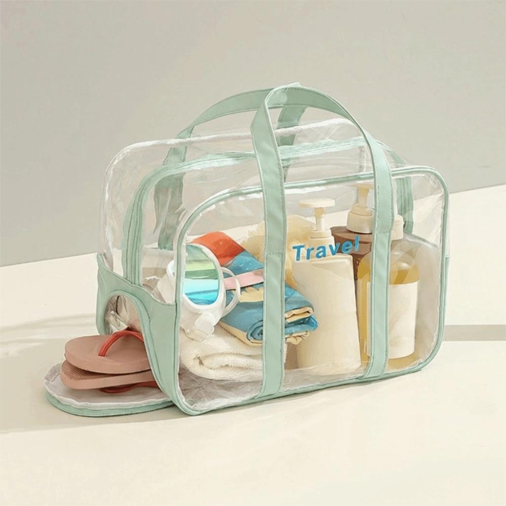 Large Capacity Transparent Cosmetic Bag Lightweight Swimming Storage Bag Sports