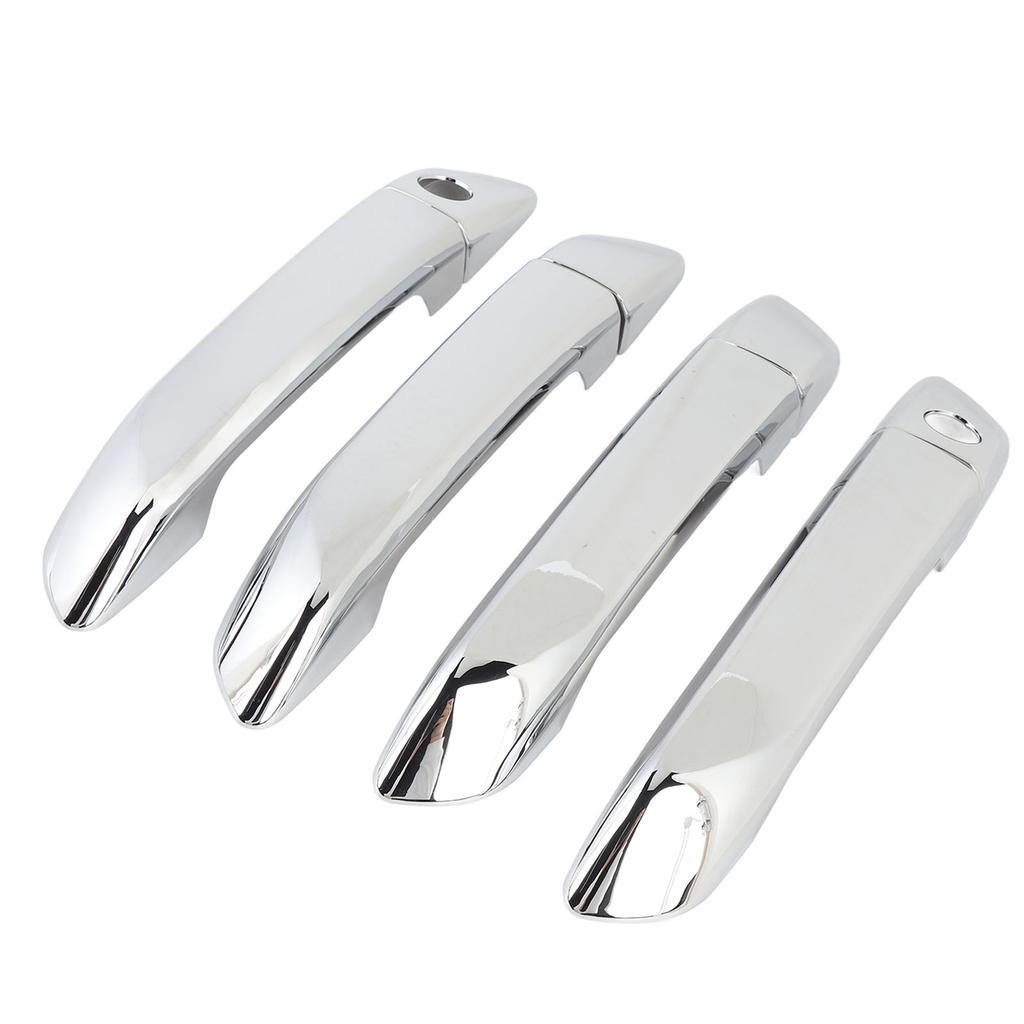4 Sets Car Exterior Door Handle Cover Left Hand Drive Chrome Impact Proof Adhesive Installation