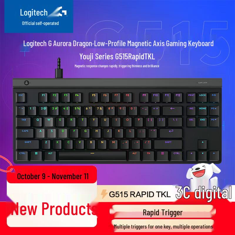 

Logitech G G515 Rapid TKL Low-Profile Magnetic Gaming Keyboard