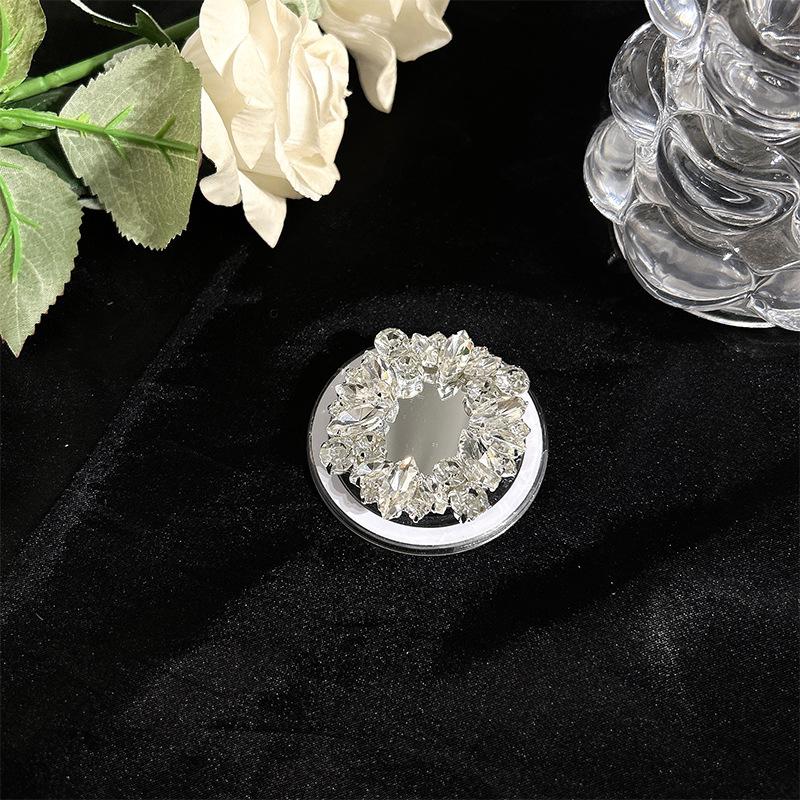 Magnetic Mobile Phone Airbag Bracket Magsafe Desktop Retractable Rhinestone Light Luxury Gemstone Pearl Lazy Ring Buckle