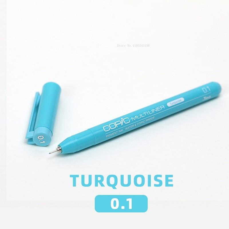 Japanese Colored Hook Line Pen Waterproof Art Supplies Anime Architectural Design Ink Tube Drawing Pen Watercolor Outline Marker