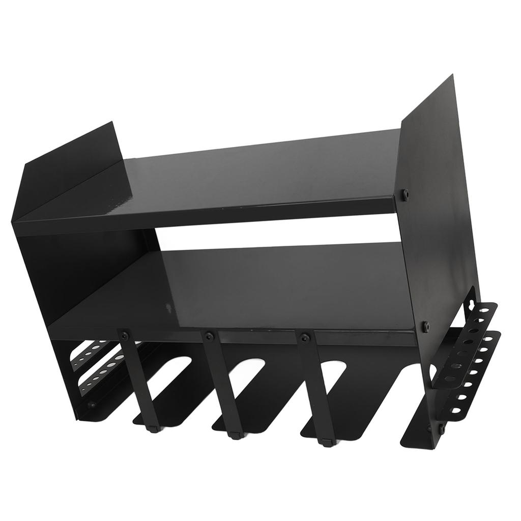 Power Tool Organizer 4 Slots Iron Structure Multifunctional Compact Drill Holder Wall Mount for Workshop Warehouse Black