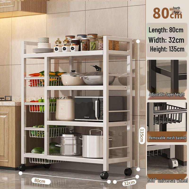 Multi-Layer Kitchen Microwave and Vegetable Storage Rack