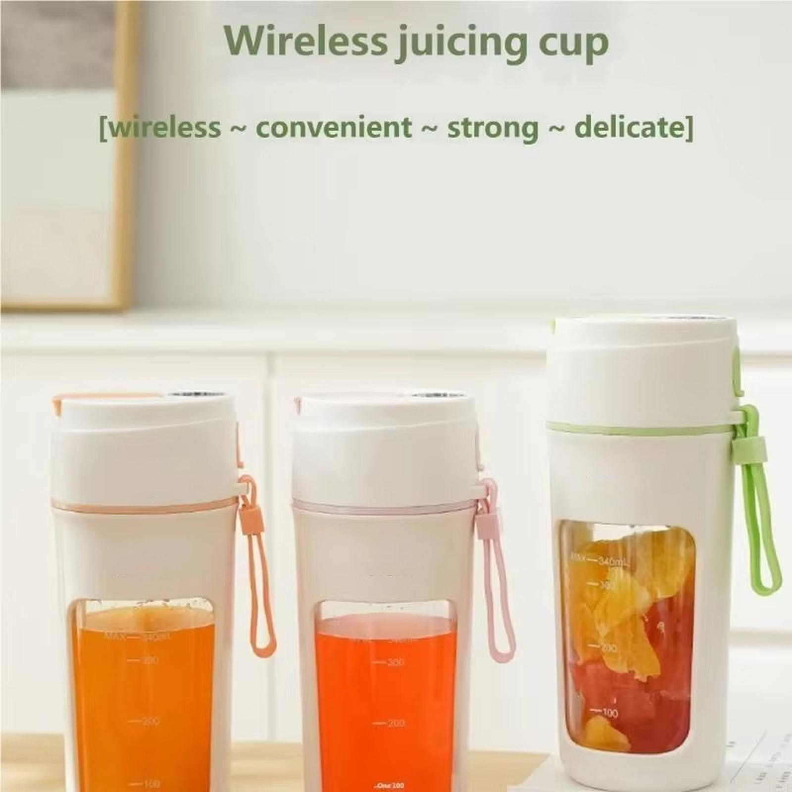 Portable Electric Juicer Cup Small Fruit Mixer for Home Outdoor Travel one size розовый