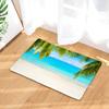 3D Printing Sea Beach Shell landscape Toilet Non-Slip Mat Bath Rugs Toilet Bath Rug Accessories for Bathroom Decor
