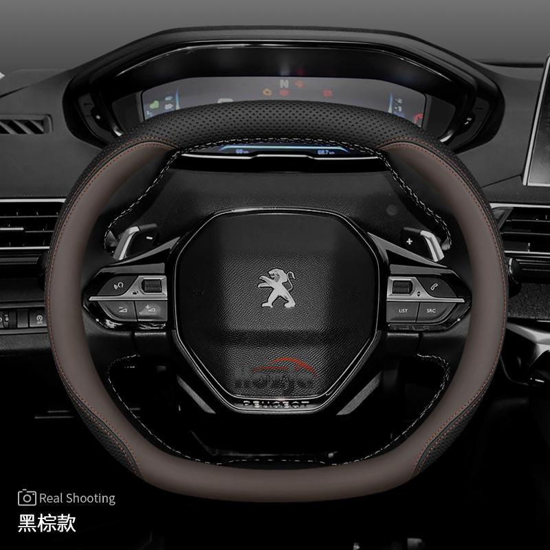 Funda de Volante de Cuero para Coche para Peugeot 3008 2008 Rifter 208 5008 Partner Expert 308 SW 408 Híbrido EV 2025 2026 Accesorios