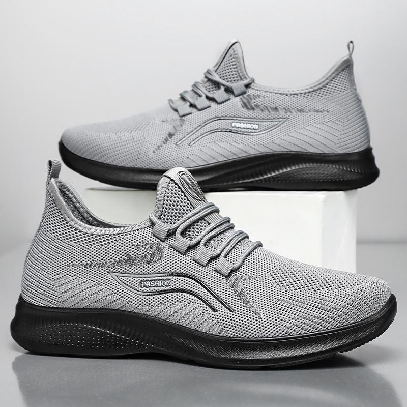Men's Shoes Sneakers Large Size Lightweight Single Shoes Breathable Mesh Shoes Soft Sole Comfortable Running Shoes Versatile Casual Shoes