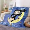 1pc Betty Boop Moon Flannel Blanket,Ultra Soft Warm Plush Throw for Home Bedroom Bed Sofa Cover Camping Picnic gift Y72430